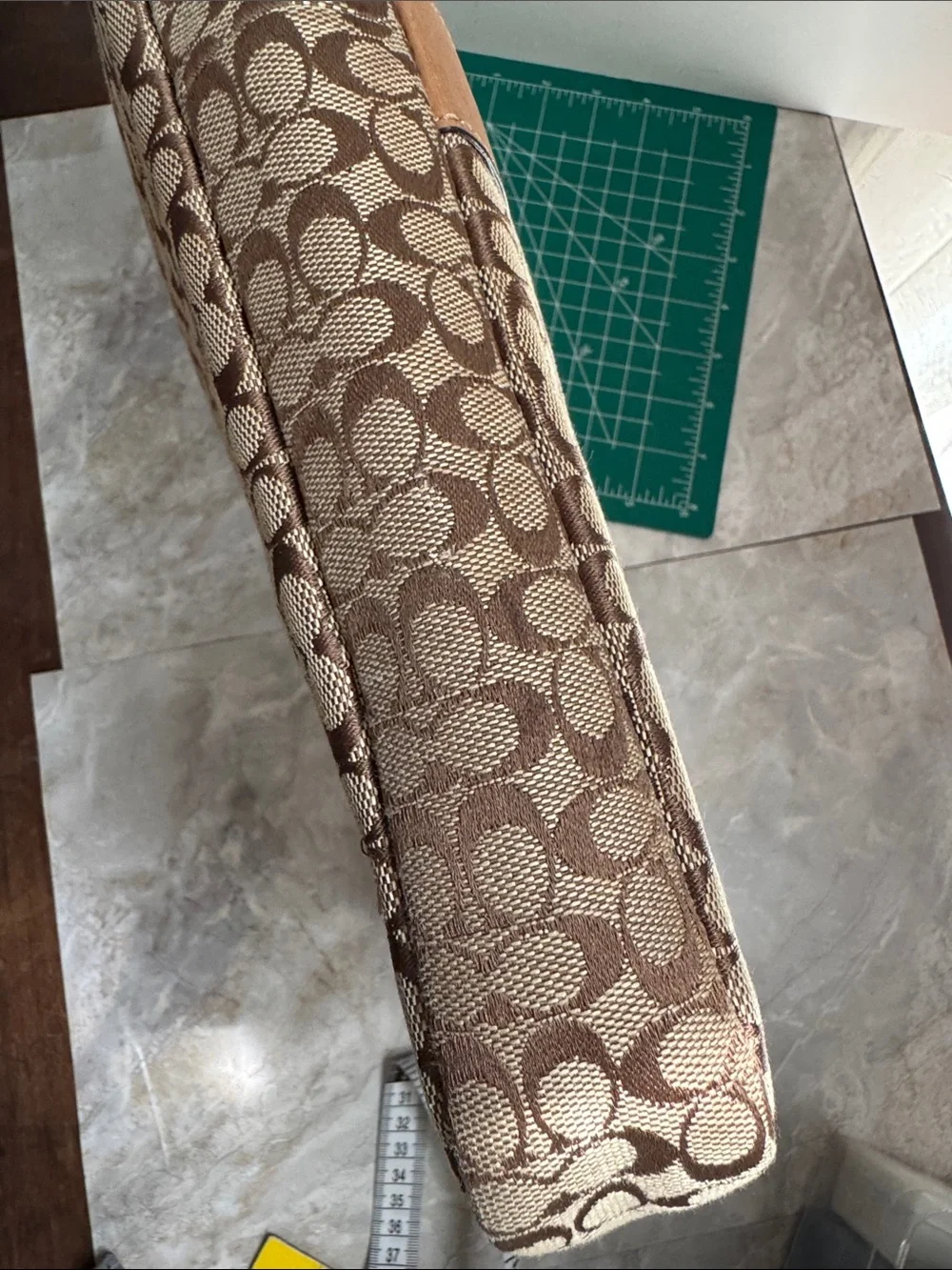 Coach Brown Signature Zip Laptop Sleeve